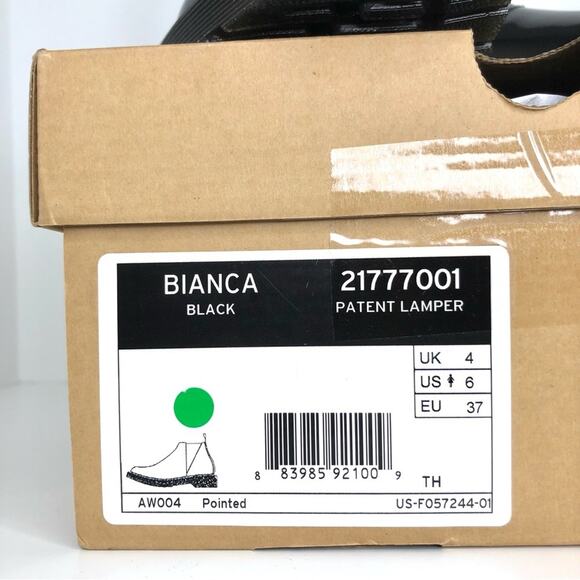 NIB Dr Martens Chelsea Pointed Toe Bianca Patent Lamper Boots Women’s 6 Shoes - Picture 12 of 12